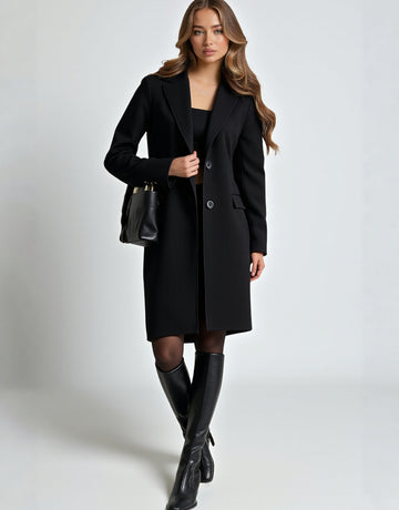 Women's Coats Winter Fashion Comfortable Decent 2025 Plain Mid-length Minimalism Lapel Long Sleeve Street Daily Coats