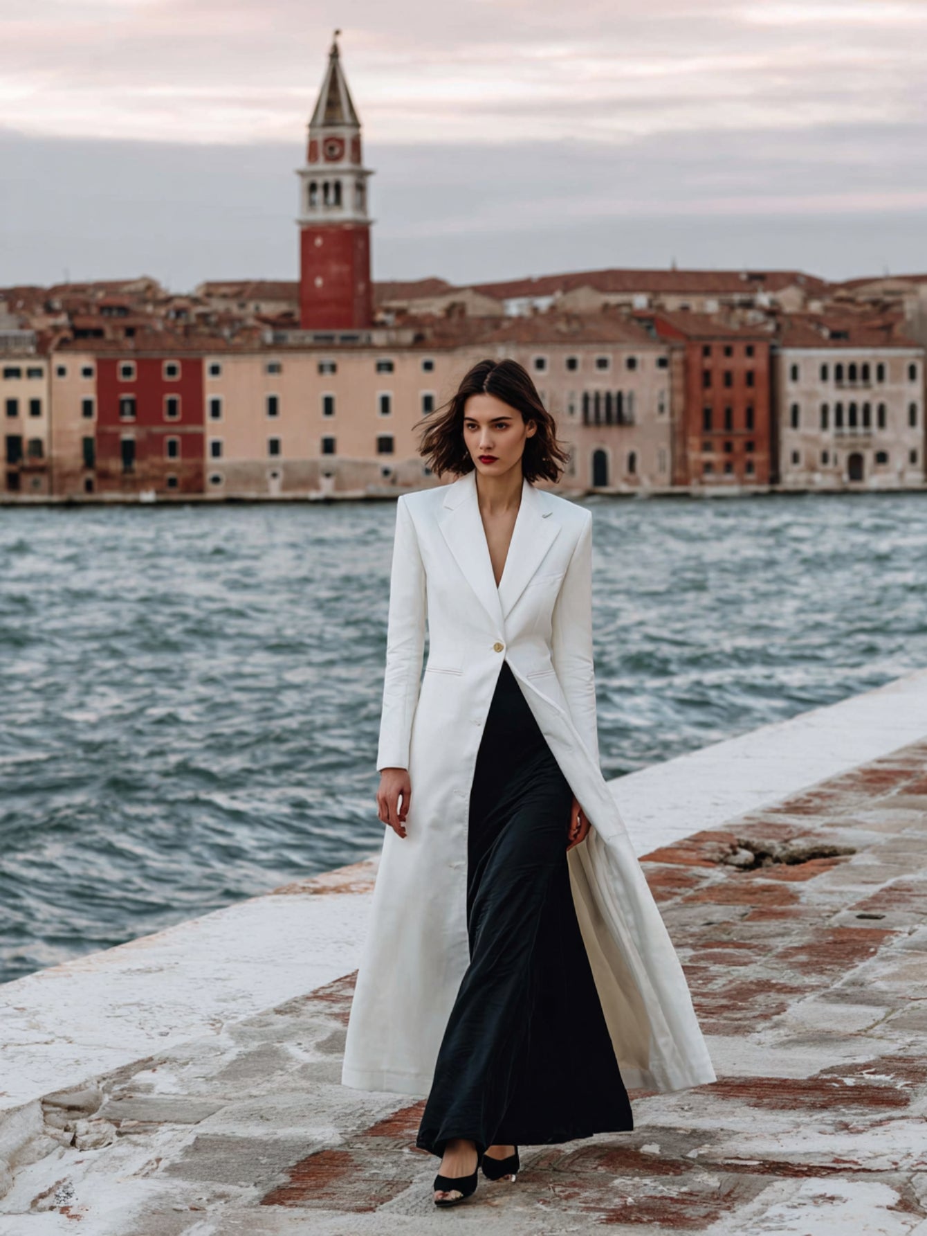 Autumn Trench Coat 2025 Women's Elegant Plain Long Sleeve Shawl Collar Basics Long Trench Coat