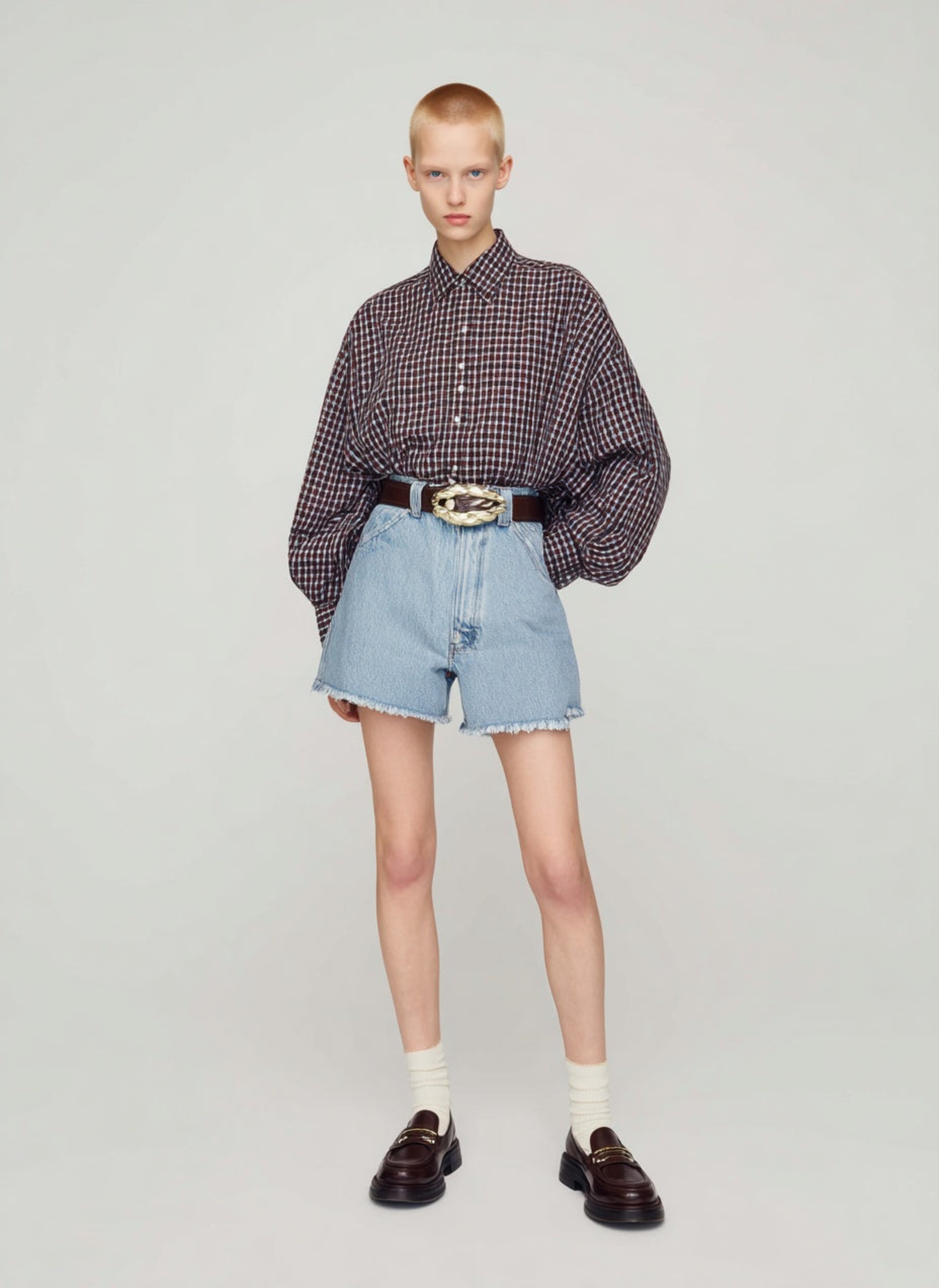 Women's Shirts Summer Fashion Daily 2025 Buttoned Classic Checked Long Sleeve Turn-down Collar Casual Shirts