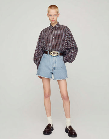 Women's Shirts Summer Fashion Daily 2025 Buttoned Classic Checked Long Sleeve Turn-down Collar Casual Shirts