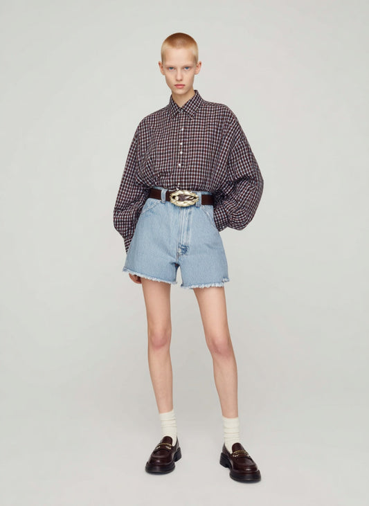 Women's Shirts Summer Fashion Daily 2025 Buttoned Classic Checked Long Sleeve Turn-down Collar Casual Shirts