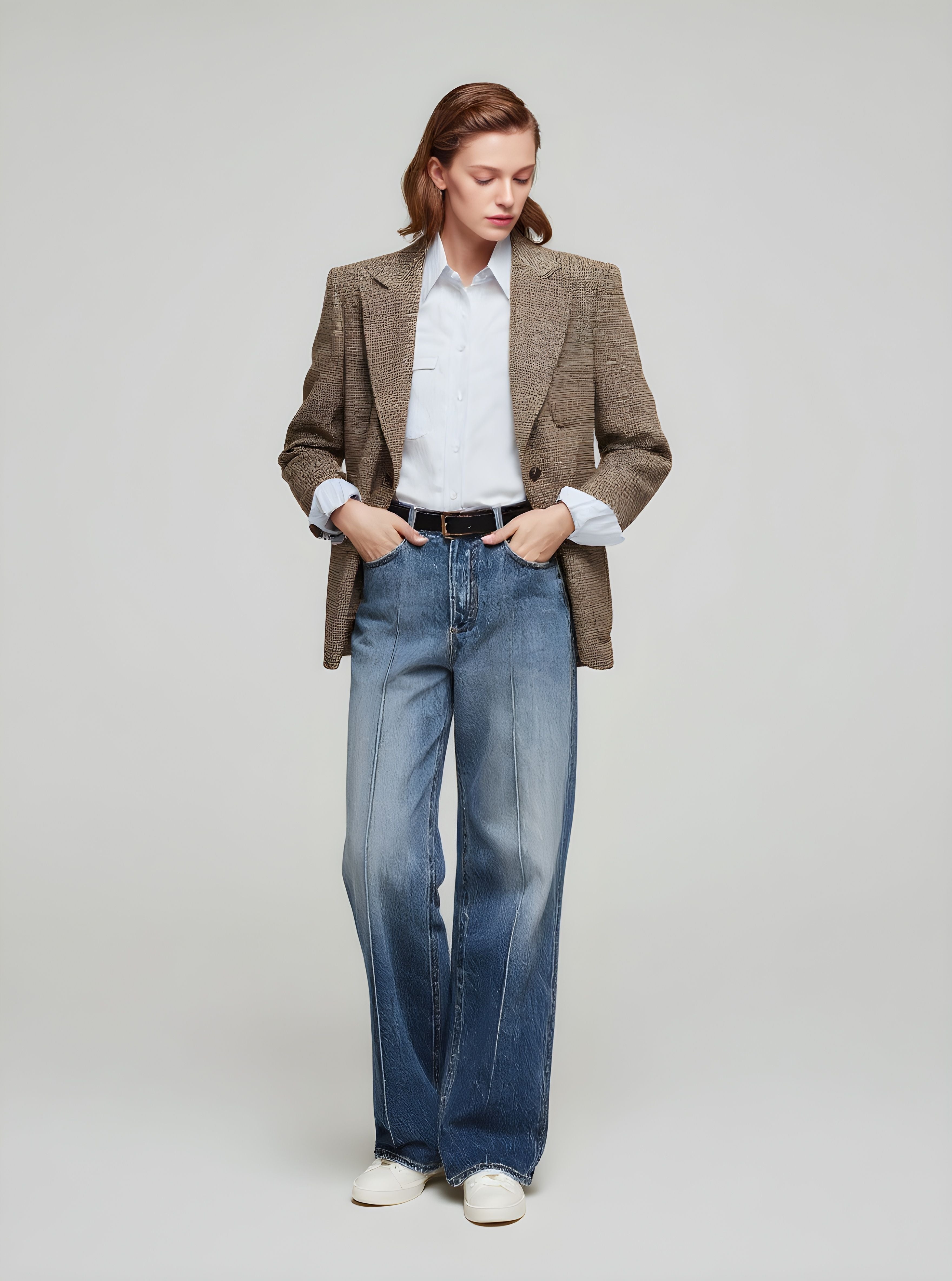 Women's Blazers Autumn Winter Plain 2025 Stylish Graceful Long Sleeve Lapel Casual Blazers