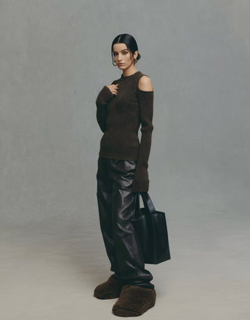 Winter Sweater Tight Fit Long Sleeve Round Neck Casual Style Straight Tube Sleeve Regular Length Women's Top Fashion Clothes