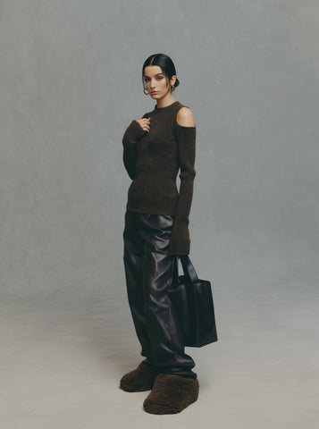 Winter Sweater Tight Fit Long Sleeve Round Neck Casual Style Straight Tube Sleeve Regular Length Women's Top Fashion Clothes