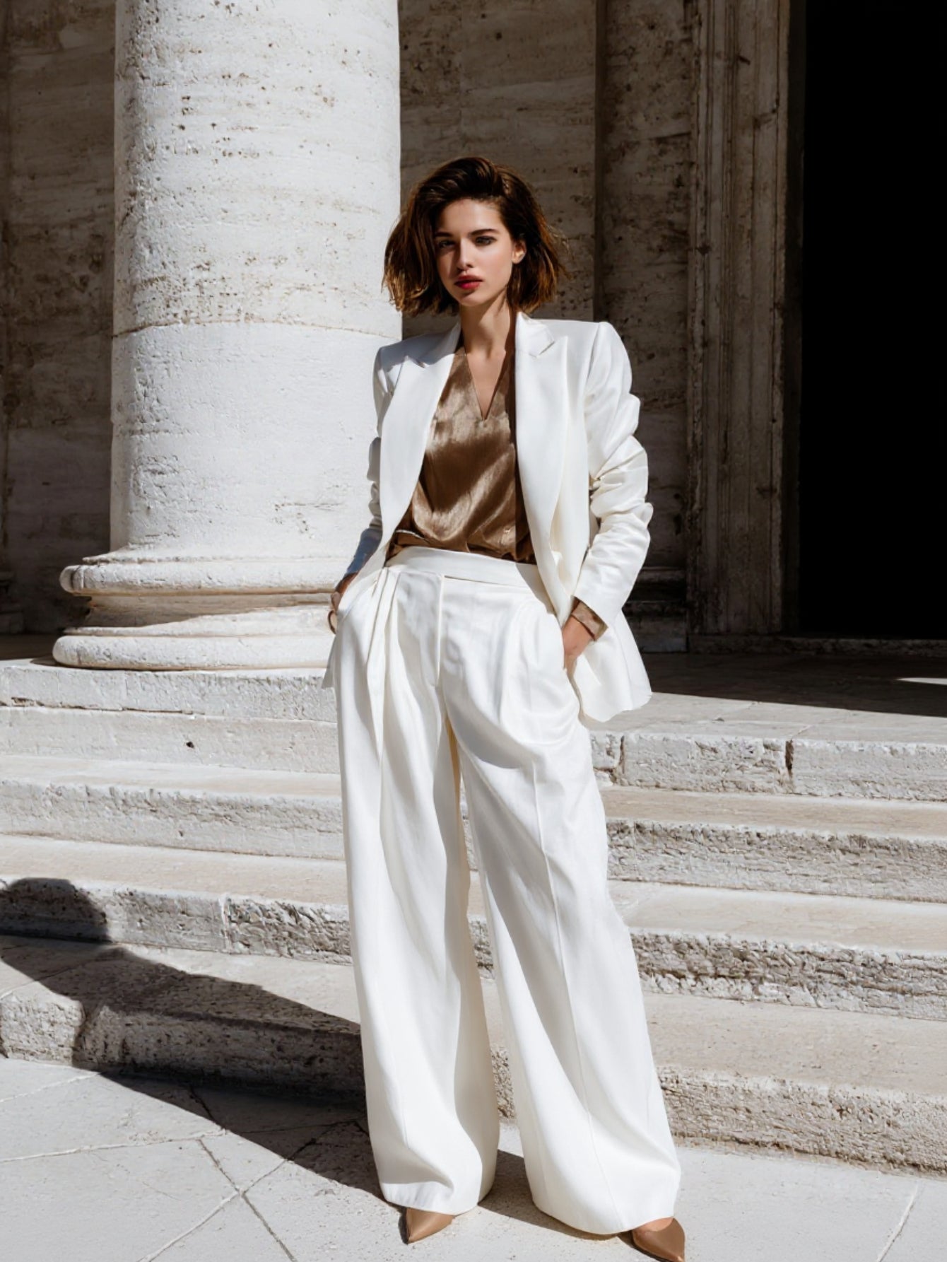 Women's Blazer Autumn Winter Elegant 2025 Sophisticated Plain Long Sleeve Turn Down Collar Commute Blazer