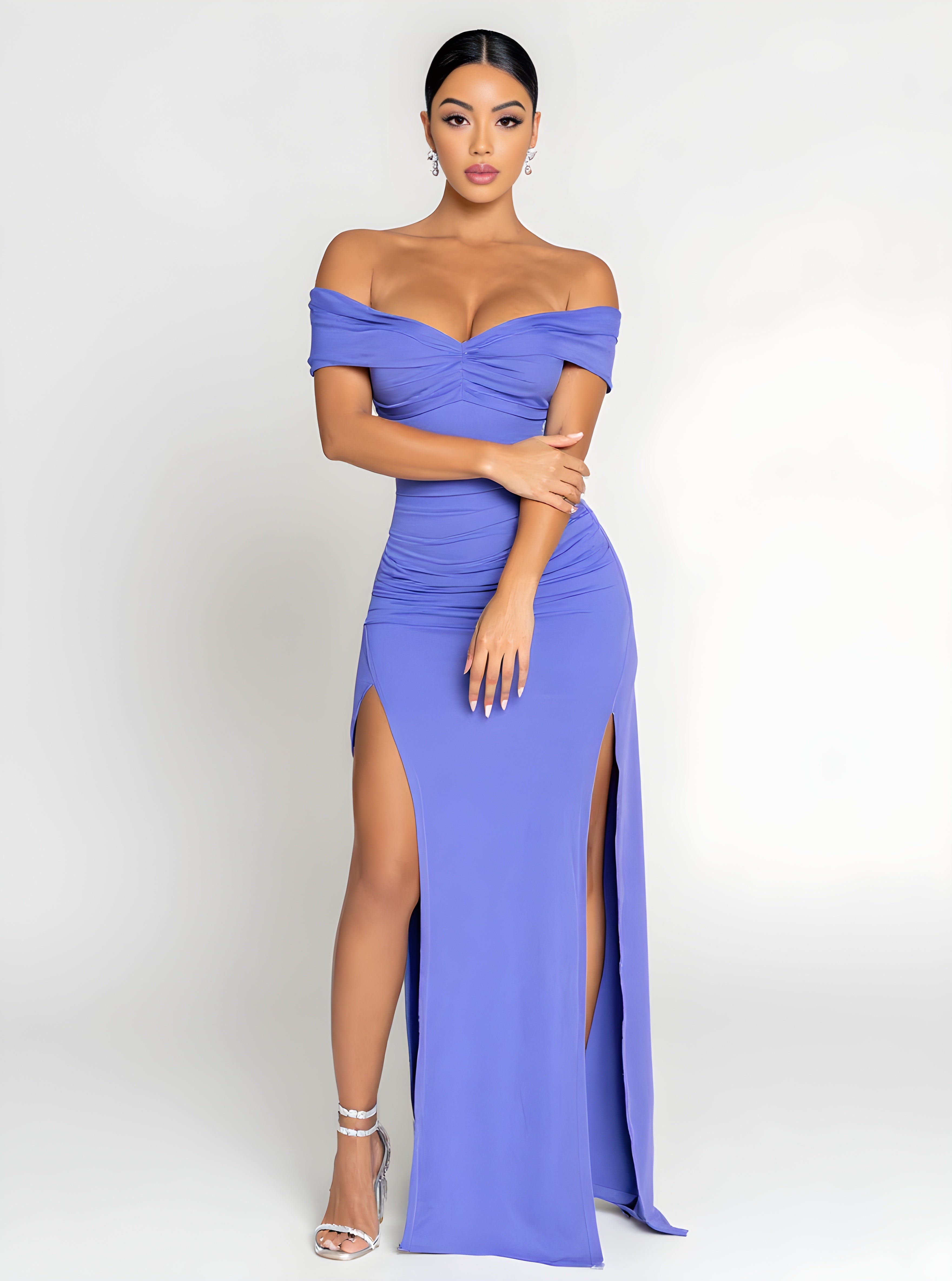 Women's Dresses Summer Elegant Edgy 2025 Stylish Plain Short Sleeve Off Shoulder Maxi Wrap Sexy Nightclub Dresses
