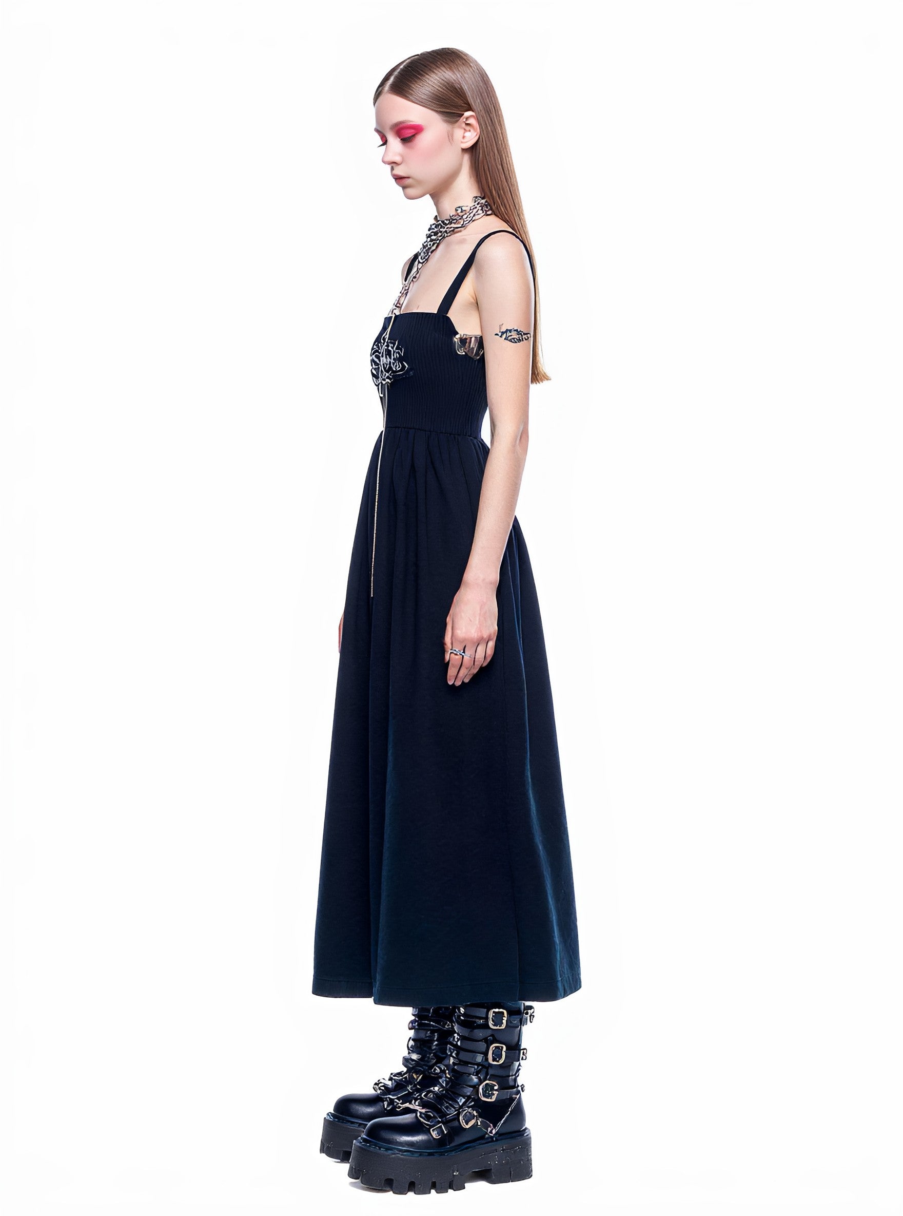 Casual Mid-Length A-Line Dress Body-Fitting Style Strapless Gown For Women Autumn Collection Fashionable Elegant Design