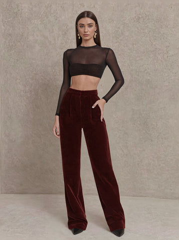 Casual Straight Leg Pants Full Length Regular Fit Autumn Fashion Women's Bottom Wear Comfortable Mid Waist Trousers