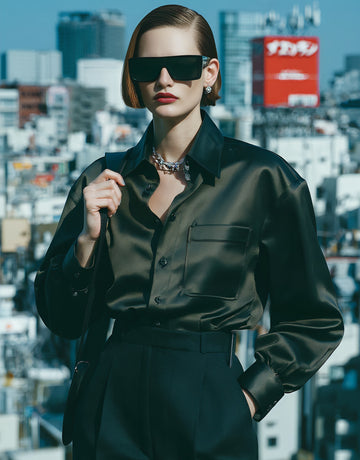 Autumn Casual Fit Shirt Collar Stand Neckline Regular Length Top Women's Fashion Comfortable Style Clothing