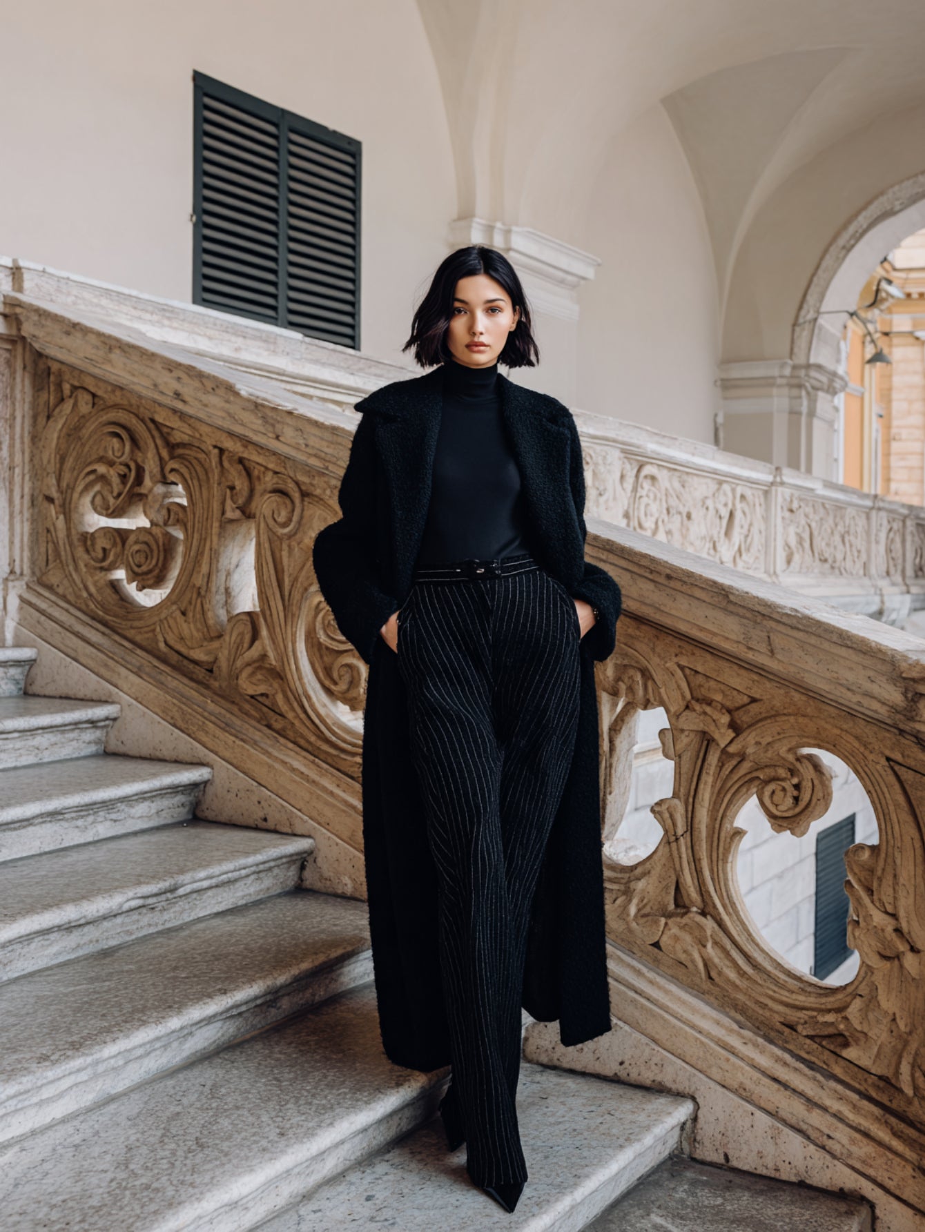 Autumn Trench Coat 2025 Women's Formal Plain Long Sleeve Lapel Office Lady Long Trench Coat