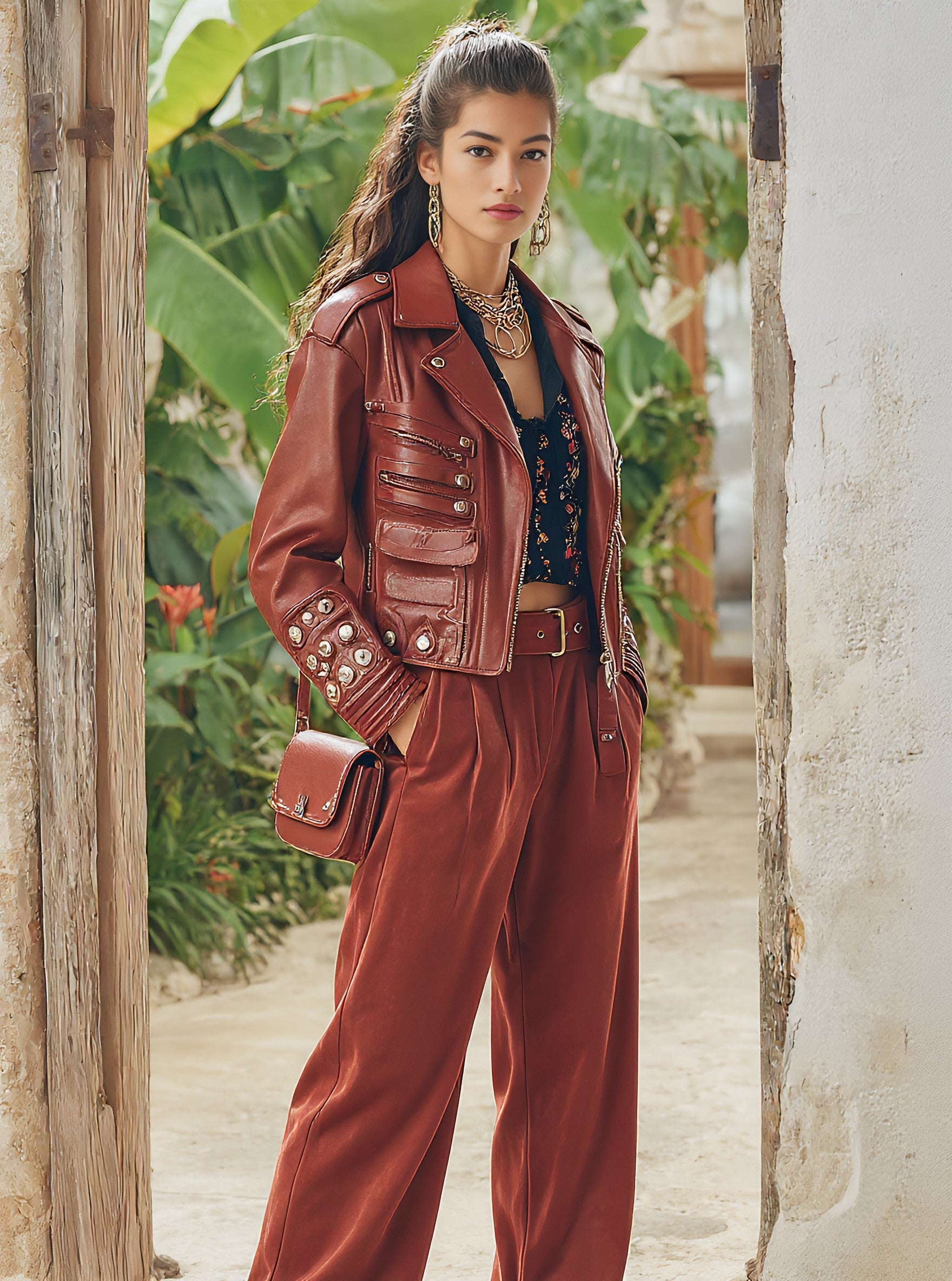 Women's Casual Leather Coat Spring Dress Autumn Style Outerwear Fashionable And Stylish Women's Leather Jacket for All Seasons