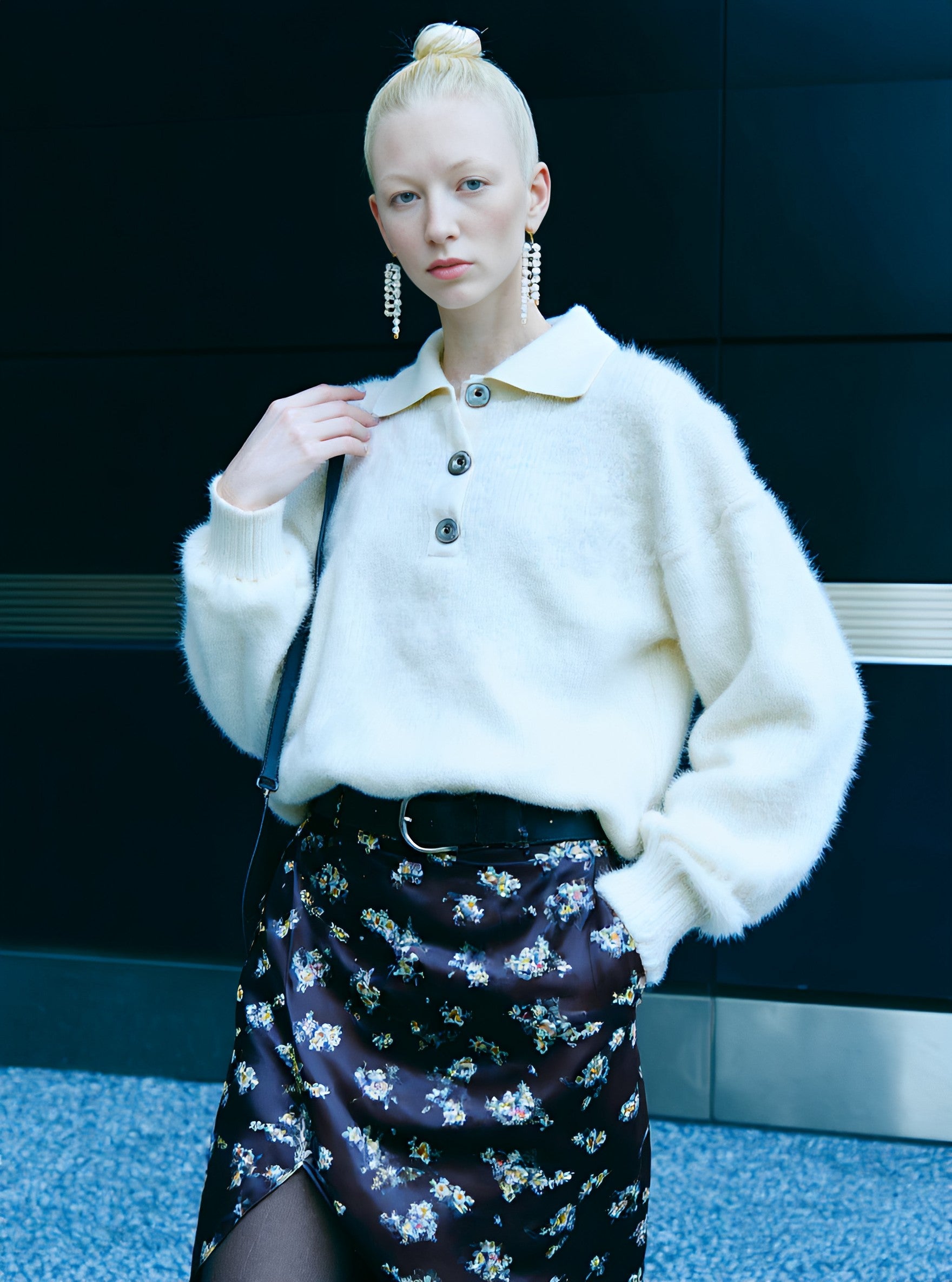 Autumn Sweater Casual Fit Long Sleeve Turn-down Collar Straight Sleeve Regular Length Women's Knitwear Fashion Style