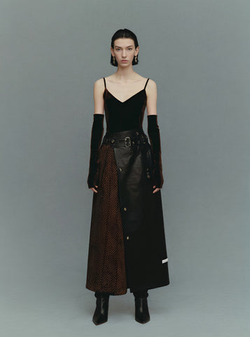 Winter Casual Fit Mid-Length Skirt A-Line Skirt Regular Waistline Women's Fashionable Winter Clothing Half Skirt