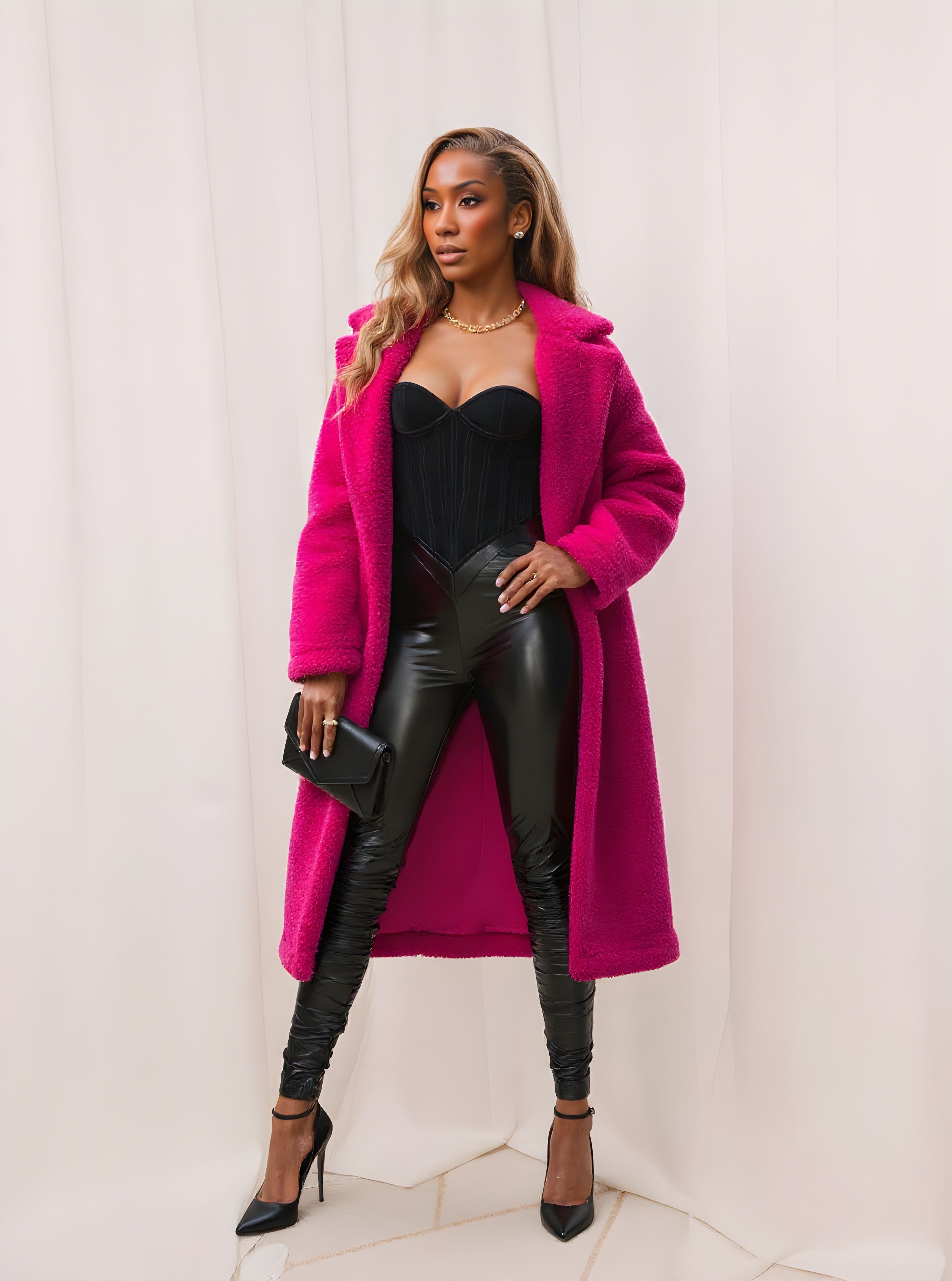 Fur One Women's Casual Style Fur Coat Autumn Winter Leather And Fur Integrated Jacket