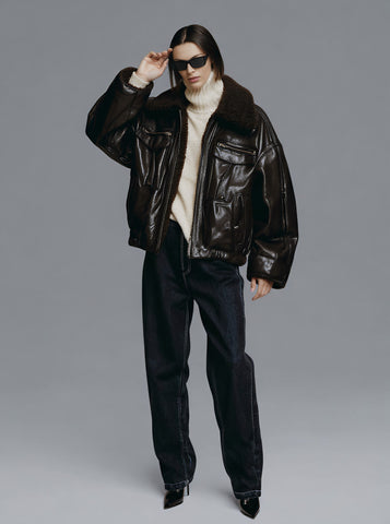 Fur One Women's Casual Style Winter Clothes Integrated Fur Outerwear