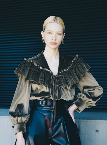 Little Shirt Autumn V-neck Casual Fit Top Regular Length Women's Fashion Comfortable Breathable Casual Wear