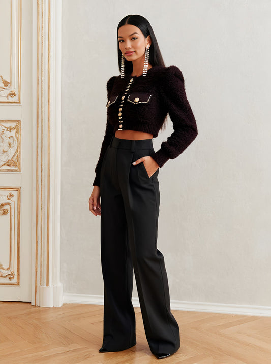 Casual Straight Leg Pants Full Length Tight Fit Mid Waist Autumn Fashion Women's Bottom Wear Comfortable Loose Trousers