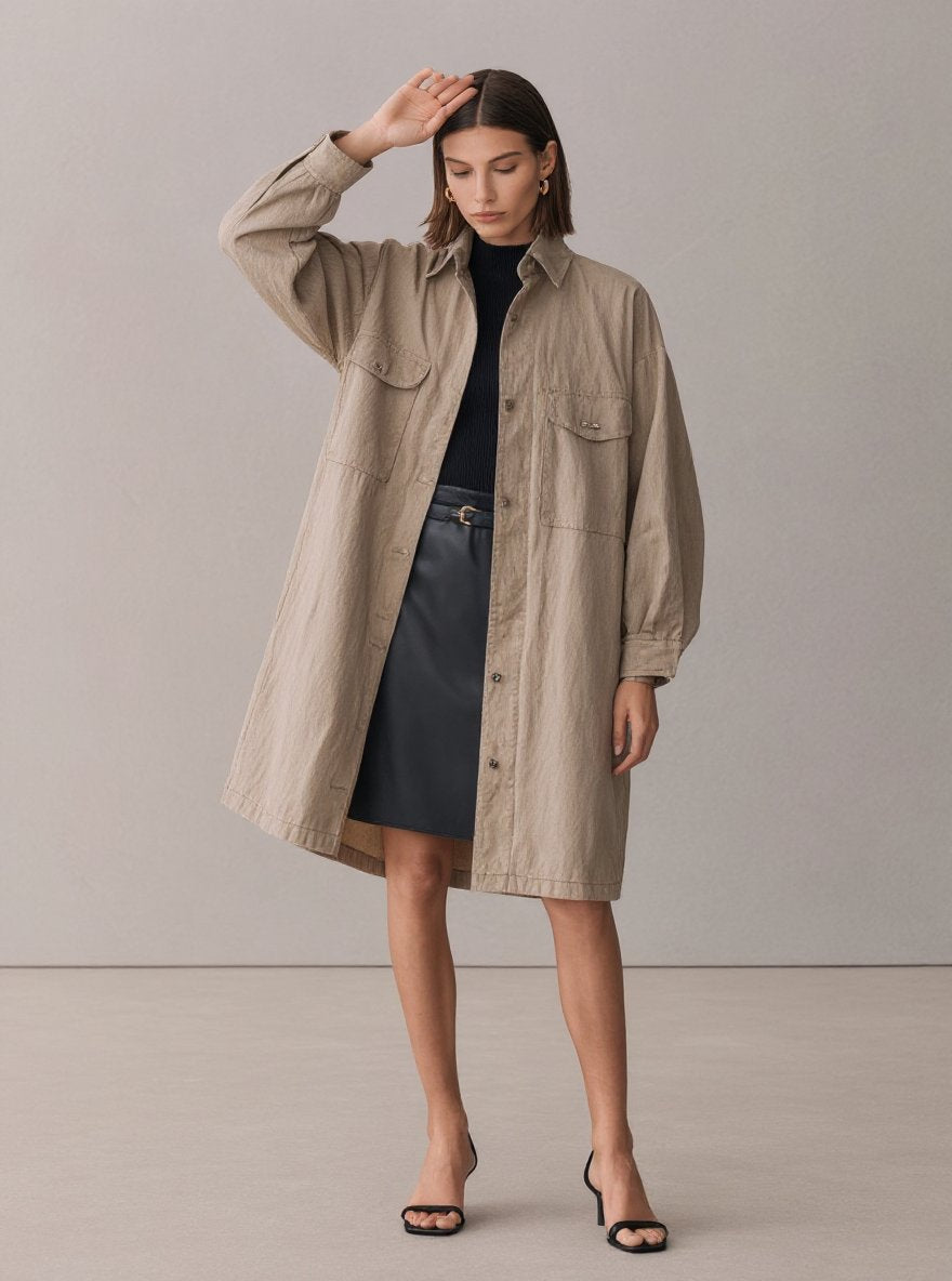 Casual Style Windbreaker Autumn Regular Length Top Women's Fashion Outerwear Practical And Stylish Coat