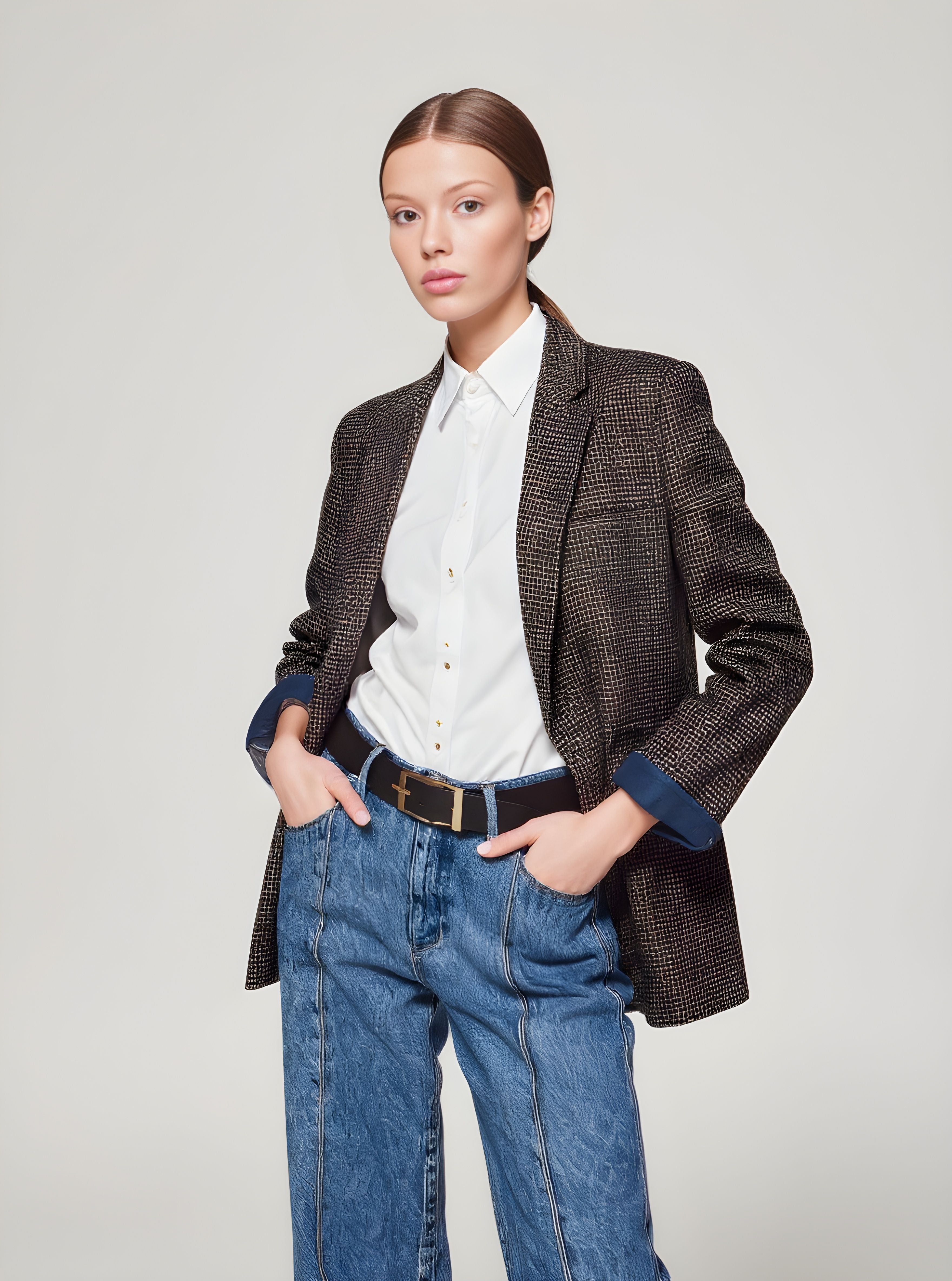 Women's Blazers Autumn Winter Fashion Daily 2025 Stylish Elegant Plain Long Sleeve Lapel Blazers