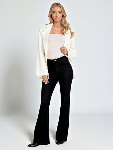 Slim Women's Denim Pants High Waist Horseshoe Design Fashion High Waist Pants Casual Trousers for Women