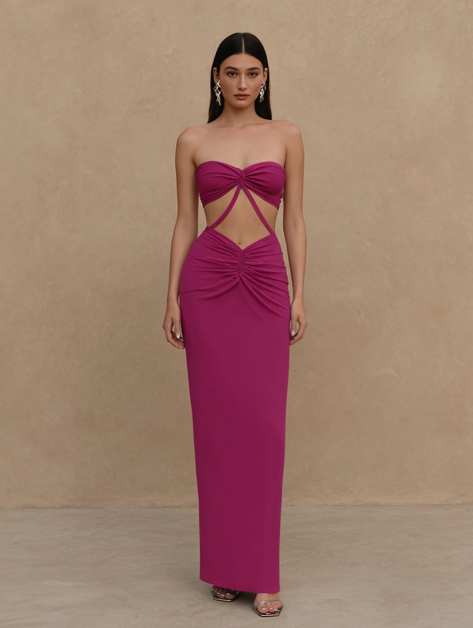 Casual Mid-Length Tight Fit Straight Skirt Dress No Sleeve Women's Fashion Autumn Collection Comfortable Style Maxi Dress