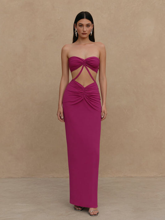 Casual Mid-Length Tight Fit Straight Skirt Dress No Sleeve Women's Fashion Autumn Collection Comfortable Style Maxi Dress