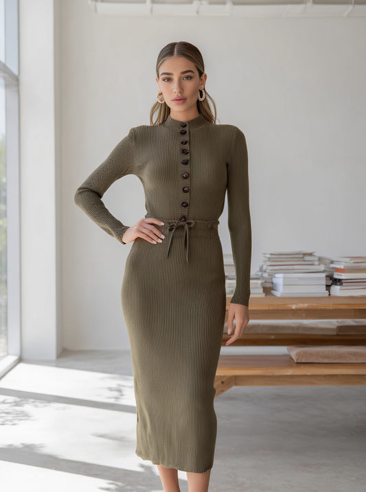 Casual Half High Collar Skirt Suit For Autumn Women's Fashion Ensemble/Twinset Style Elegant Ladylike Look