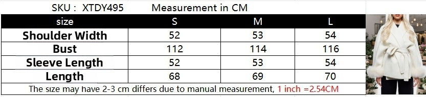 Luxury Double-Sided Woolen Bathrobe-Style Coat Mid-Length Warm Autumn Winter Outerwear with Socialite Style Eye-Catching Design