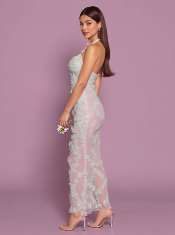 Autumn Floor-Length Tight Sleeveless Party Dress Elegant Silhouette For Women