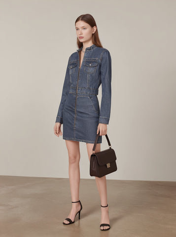 Casual Collar Style Women's Set Short Skirt Autumn Fashion Turn-down Collar Leisure Suit Short Dress Ensemble