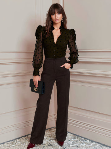 Little Shirt Autumn V-neck Casual Fit Top Regular Length Women's Fashion Comfortable Breathable Clothing