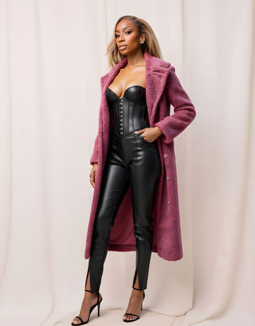 Fur One Women's Casual Style Autumn Winter Coat Fur And Leather Integrated Outerwear