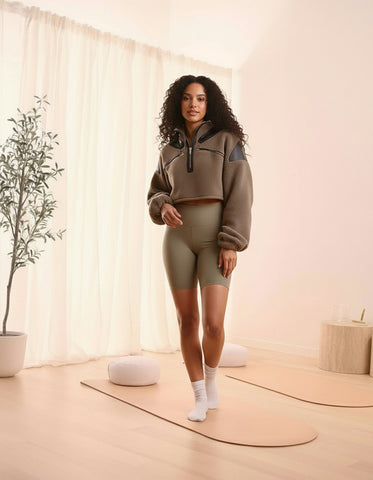 Autumn Winter Sweat Casual FitStand Collar Long Sleeve Clothing Straight Tube Style Comfortable Soft Material Streetwear