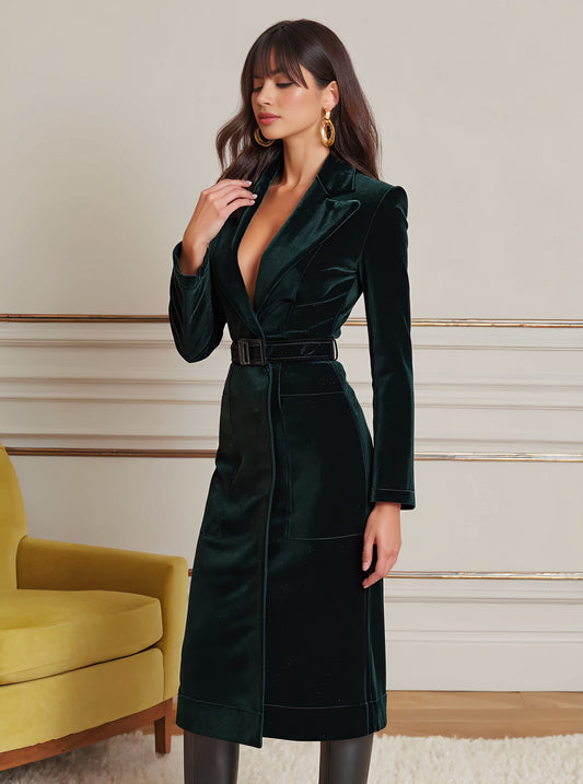 Autumn Casual Fit Midi Wrap Dress V Neck Straight Sleeve Bodycon Style Women's Dress Fashionable Comfortable Mid Length Skirt