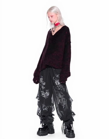 Loose Fit Casual Sweater V-Neck Long Sleeve Straight Sleeve Regular Length Autumn Top Women's Fashion Comfortable Knitwear