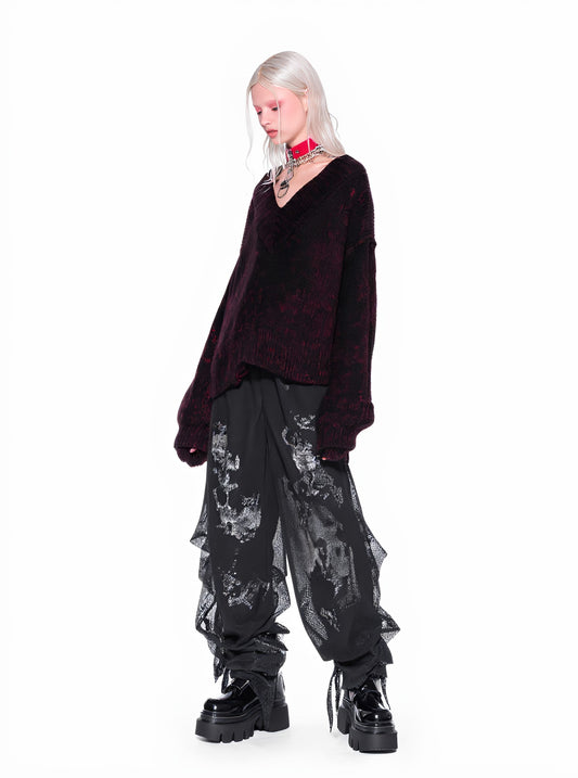 Loose Fit Casual Sweater V-Neck Long Sleeve Straight Sleeve Regular Length Autumn Top Women's Fashion Comfortable Knitwear