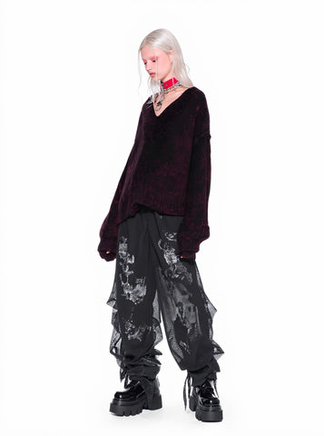 Loose Fit Casual Sweater V-Neck Long Sleeve Straight Sleeve Regular Length Autumn Top Women's Fashion Comfortable Knitwear