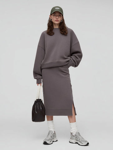 Casual Round Neck Suit Skirt Set Autumn Winter Clothes Comfortable Fashion Women's Outfit Two-Piece Set For Fall And Winter