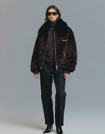 Fur One Women's Casual Style Fur Coat Winter Clothes Integrated Leather And Fur Outerwear