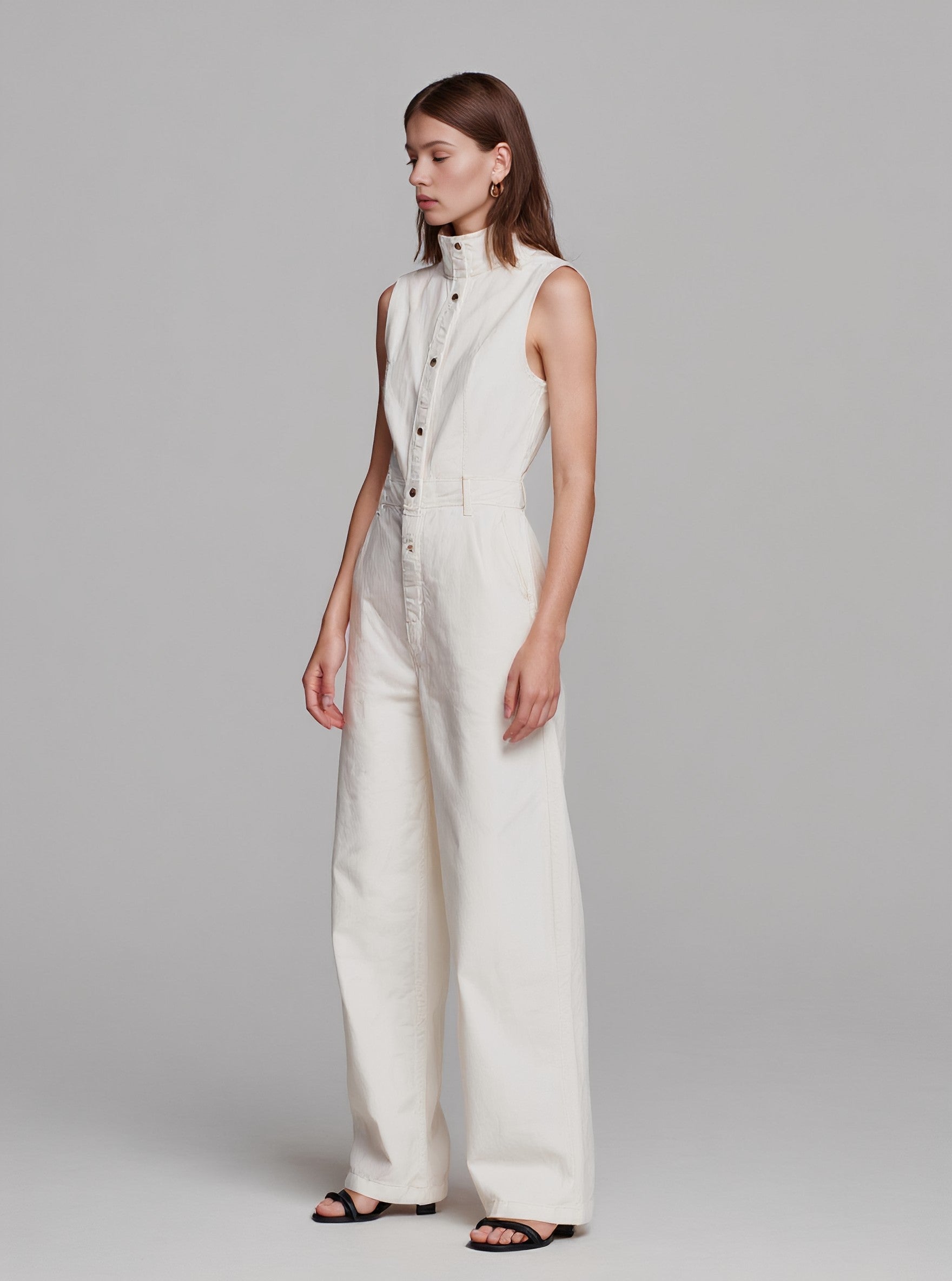 Autumn Casual High Collar Jumpsuit Women's Fashion Comfortable Fit One-Piece Suit for Ladies