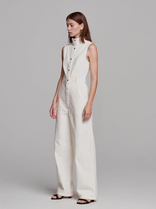 Autumn Casual High Collar Jumpsuit Women's Fashion Comfortable Fit One-Piece Suit for Ladies