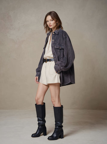 Casual Denim Jacket Autumn Style Women's Fashion Outerwear Casual Loose Fit Classic Blue Denim Coat For Women