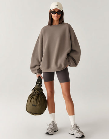 Autumn Casual Fit Pullover Straight Sleeve Style Comfortable Women's Sweatshirt Fashionable Streetwear Top