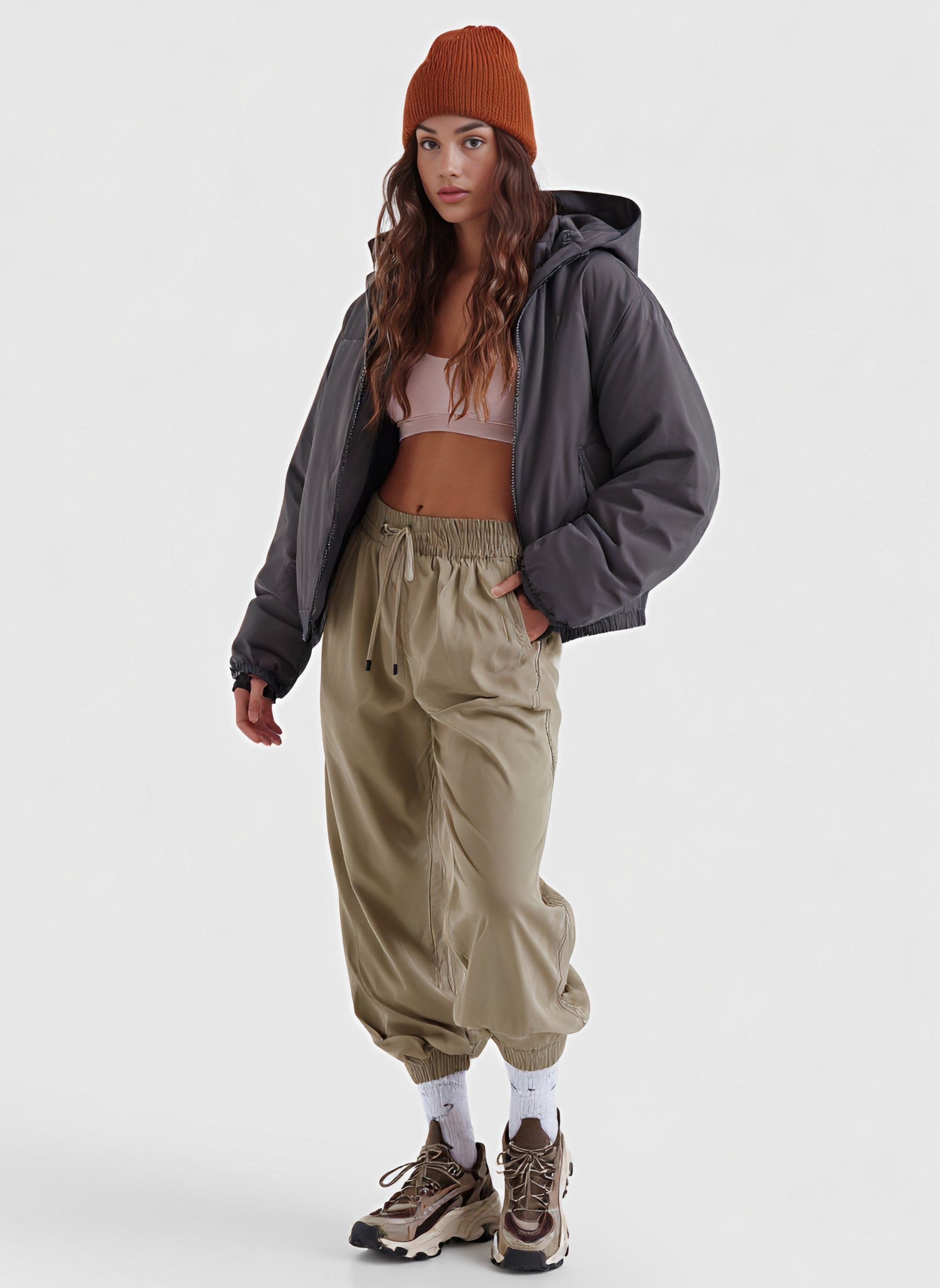 Casual Fit Full-Length Slim Pants Autumn Women's Fashion Trousers Mid Waist Straight Leg Long Pants