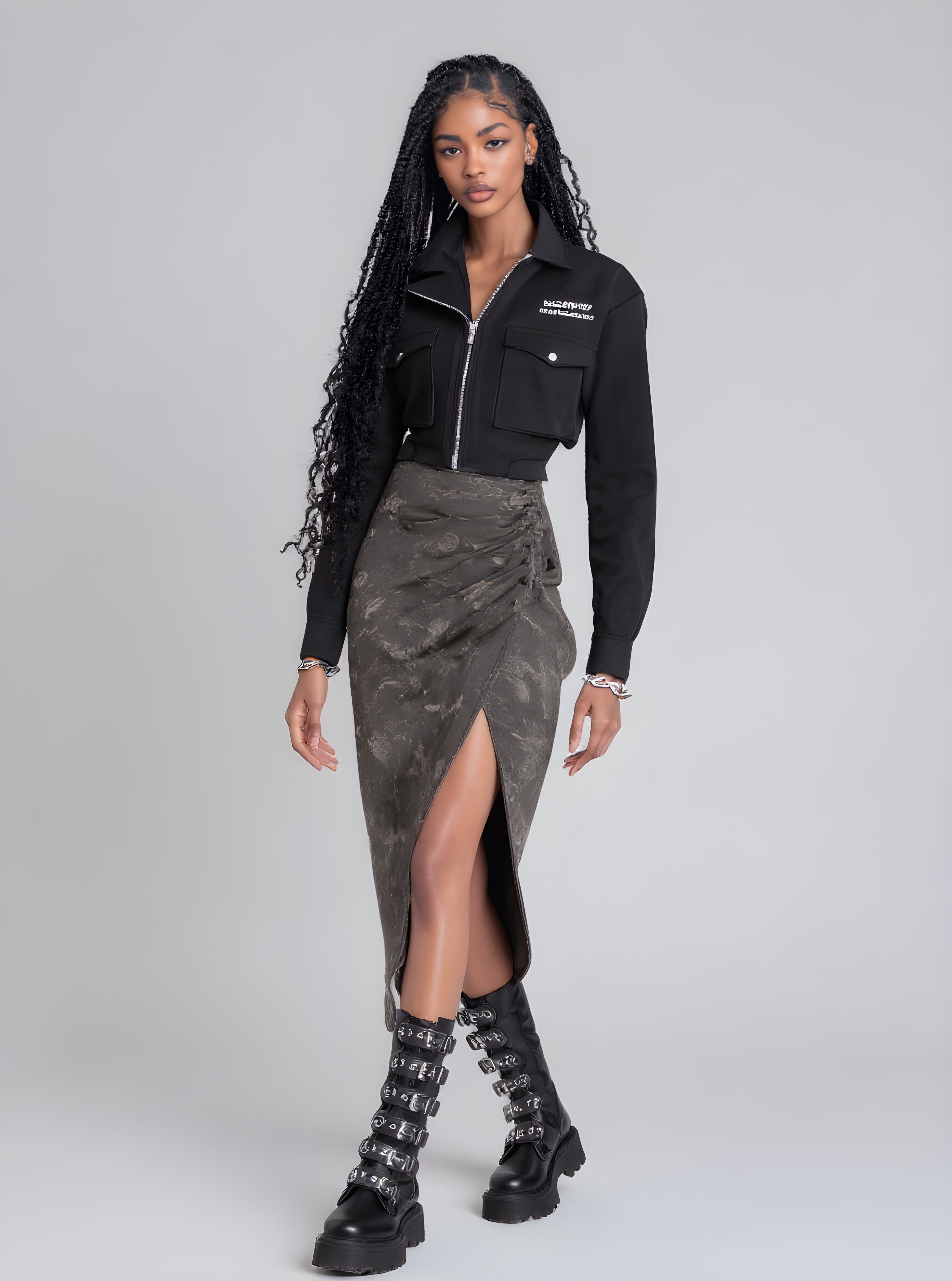 Women's Lightweight Jackets Autumn Winter 2025 Elegant Chic Plain Long Sleeve Turn-down Collar High Street Jackets