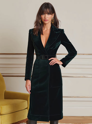 Autumn Casual Fit Midi Wrap Dress V Neck Straight Sleeve Bodycon Style Women's Dress Fashionable Comfortable Mid Length Skirt