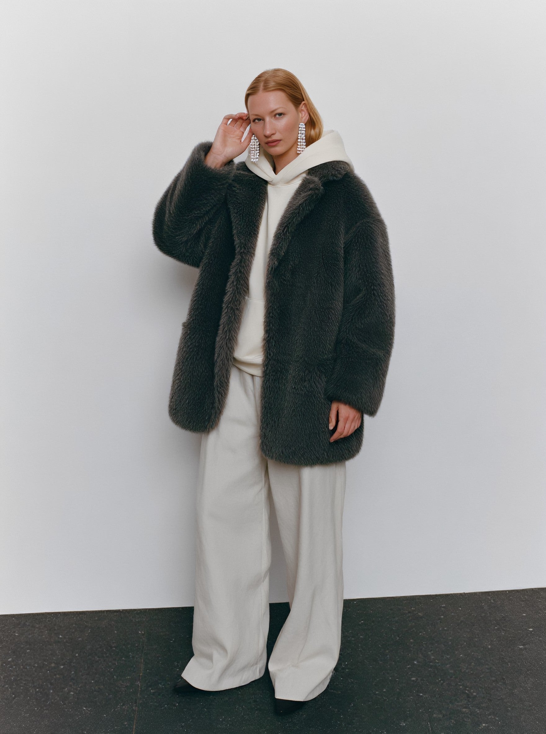 Fur One Women's Casual Style Fur Coat Winter Clothes Integrated Leather And Fur Jacket