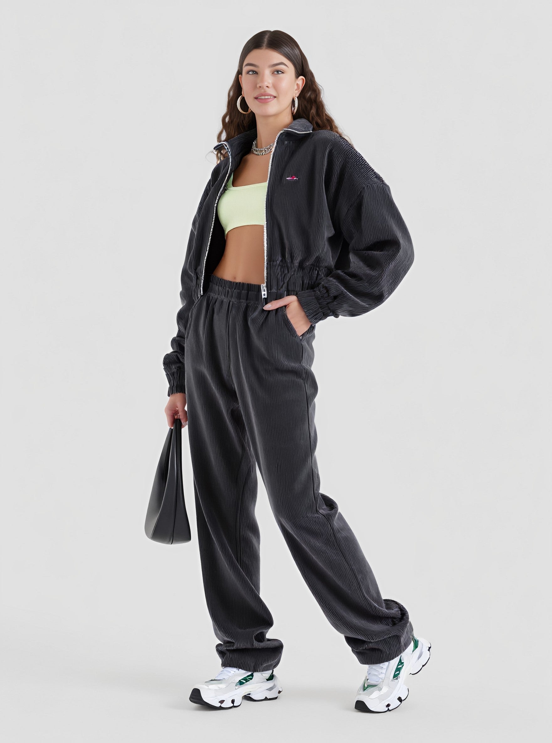 Autumn Winter Casual Fit Suit Trousers Women's Fashion Ensemble Long Pants Set Comfortable Style For  Leisure