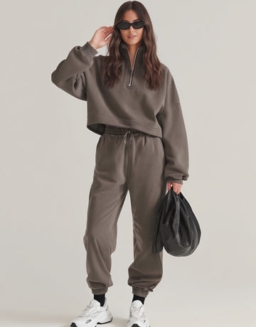 Loose Fit Autumn Winter Casual Suit Trousers Set Comfortable Fashion Women's Long Pants Ensemble For Fall And Winter Seasons