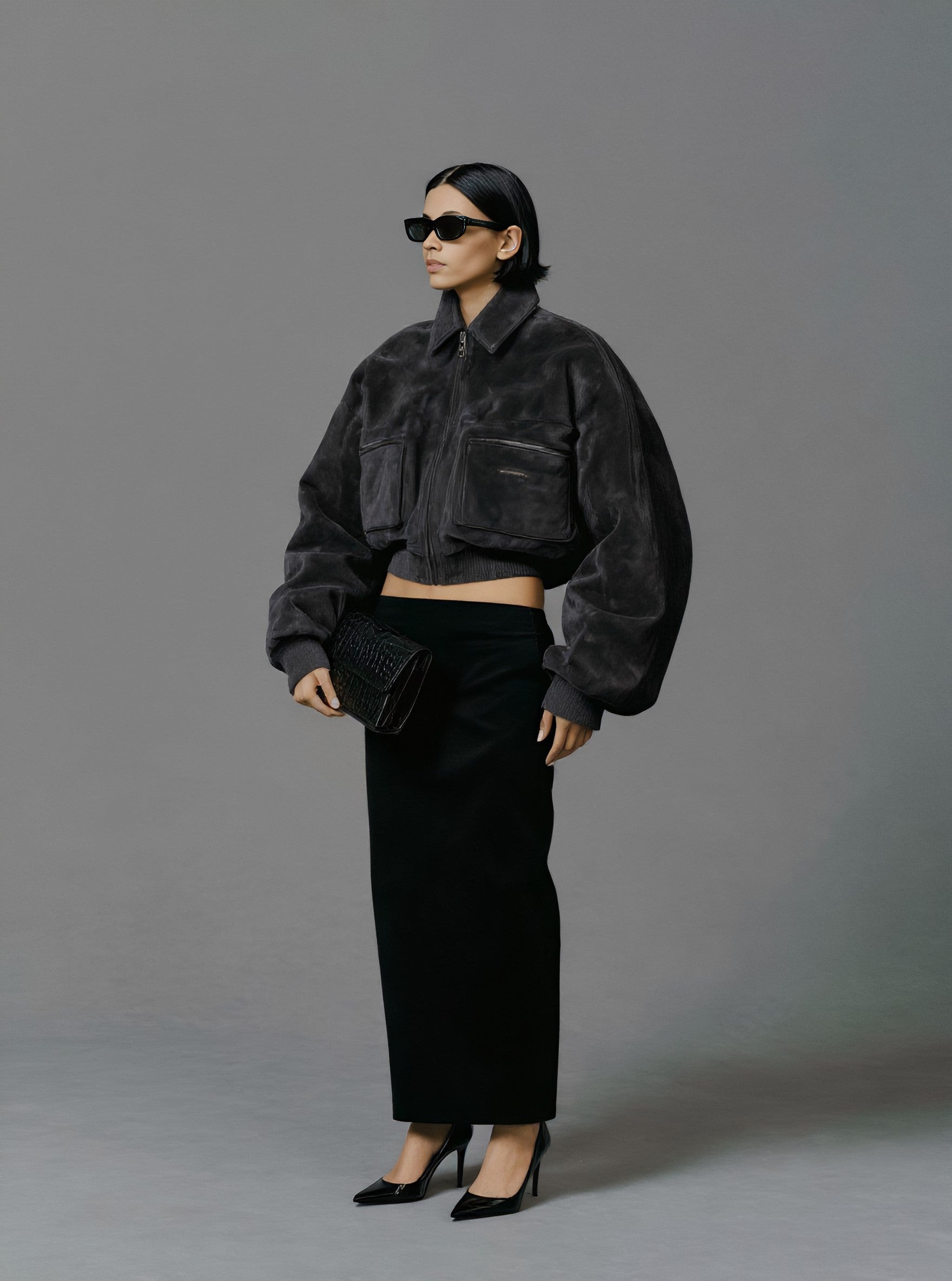 Cotton-Padded Jacket Long Sleeve Casual Style Straight Sleeve Winter Clothes Women's Top Regular Length Fashionable Outerwear